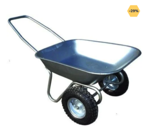 Dārza ķerra 70L, ar 2 riteņiem. Max.-80 kg