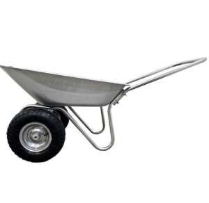 Садовая тачка Besk 66л, серебристая