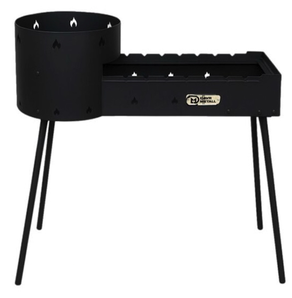 Учаг-Мангал для казана 6-8 л Ø 33 см DavrMetall (2 мм) на 9 шампуров