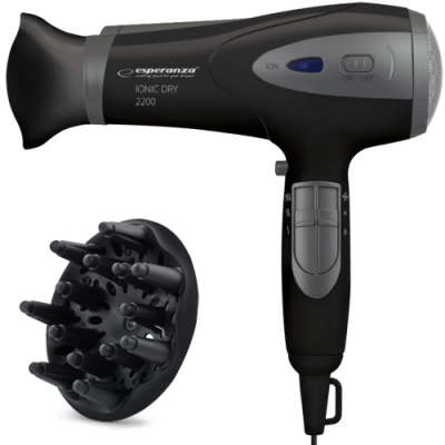Esperanza EBH005K IONic Fēns 2200W + Difuzors