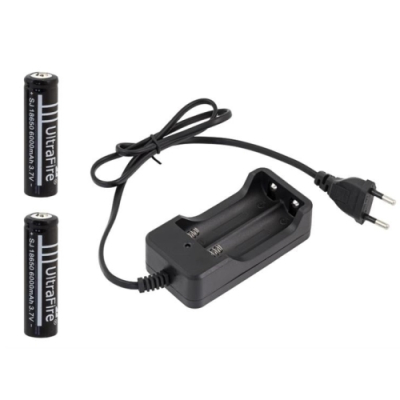 LC5 комплект зарядное устройство с 2 аккумуляторами 18650 6000mAh.