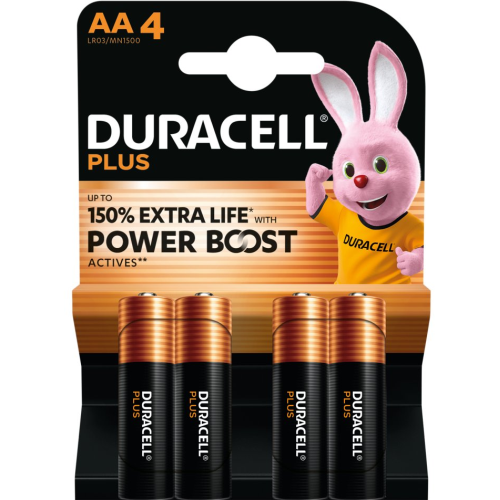 Duracell MN 1500 Plus Power Boost AA (LR6) Блистерная упаковка 4шт.