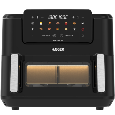 Haeger AF-D10.010B Super Cook Аэрофритюрница 10L  ( 2 x 5L ) 2600W
