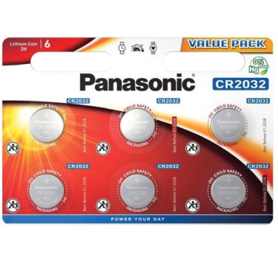 Panasonic CR2032-6BB БЛИСТЕРНАЯ УПАКОВКА 6ШТ.