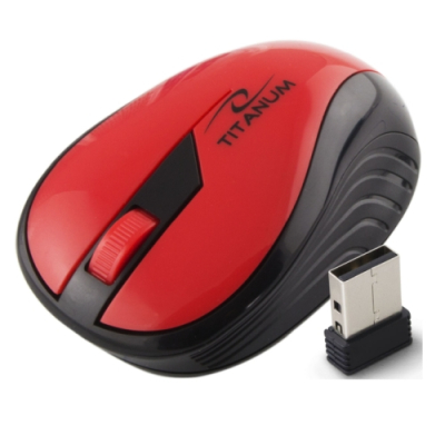 Titanium TM114R RED 1000DPI ОПТИЧЕСКАЯ БЕCПРОВОДНАЯ КОМПЬЮТЕРНАЯ МЫШЬ