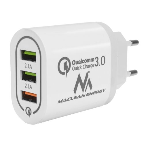 Maclean Energy MCE479W 3xUSB зарядное устройство QC 3.0