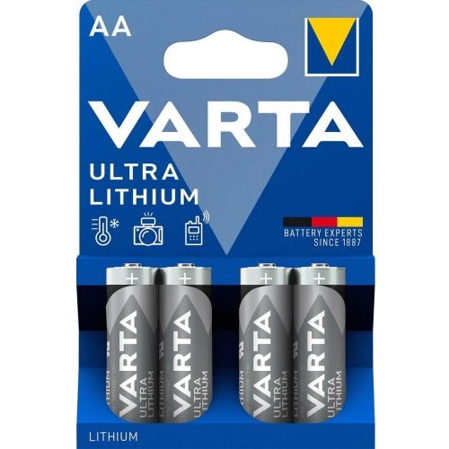 Varta MN 1500 Ultra Lithium AA (LR6) Blistera iepakojumā 4gb.