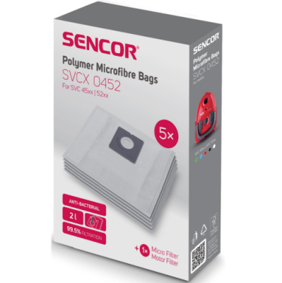 Sencor SVC 45/52 Мешки для пылесоса 5шт. + 2 микрофильтра