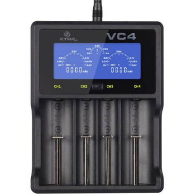 XTAR VC4 LCD Универсальное зарядное устройство Li-ion/Ni-MH, USB, 4,2V