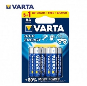 4906/6 1.5V батарейка AA High Energy (5+1) Alkaline VARTA