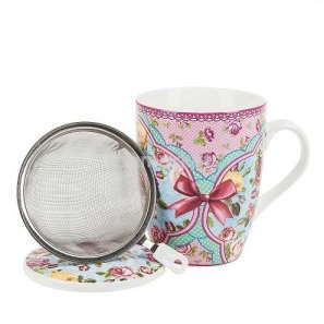 Krūze ar sietu tējas keramika