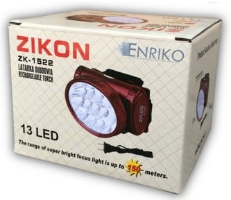 Lukturis uz pieres ar akumulatoru Zikon